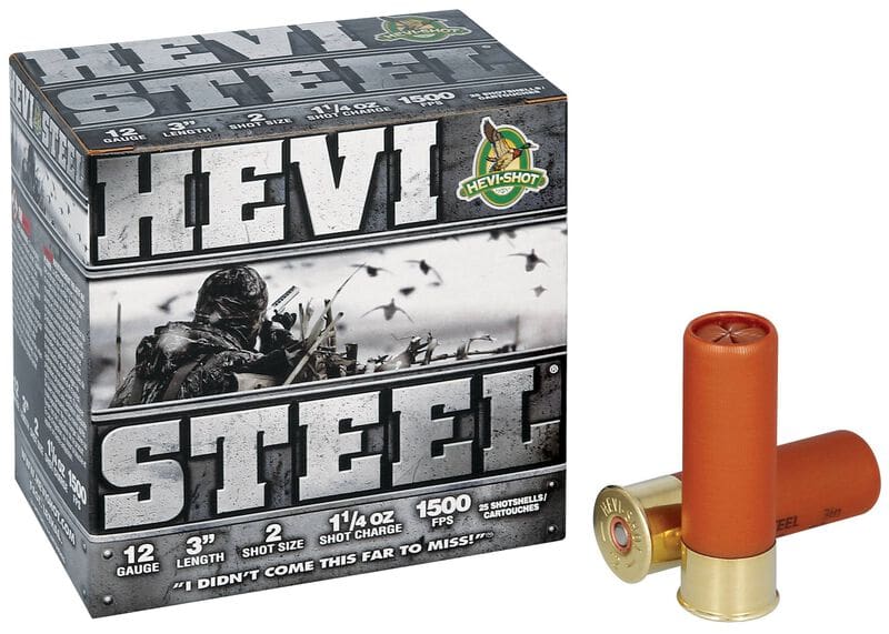 HEVI-SHOT HEVI-STEEL 12GA 3IN 1-1/4OZ #2 25 RD/BX 10 BX/CS