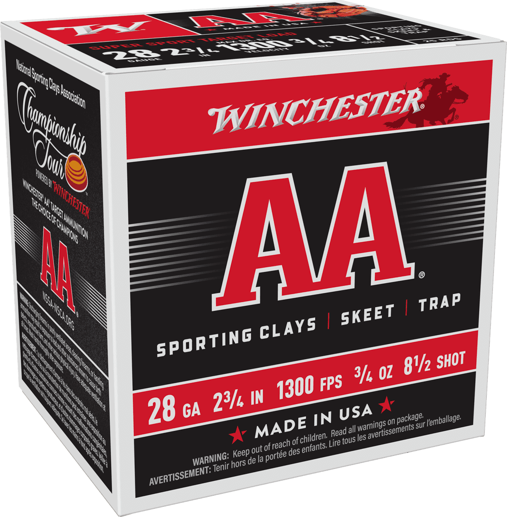 WINCHESTER 28 GA 2-3/4" #8.5 AA SUPER SPORT SC 3/4 OZ 25 RD/BX 10 BX/CS