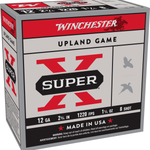 WINCHESTER SUPER X UPLAND 12 GA 2-3/4" #8 1-1/4 OZ 25 RD/BX 10 BX/CS