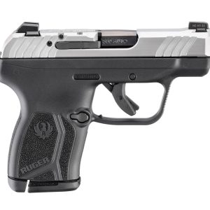RUGER LCP MAX 380ACP 2.8" BBL, STAINLESS/BLACK LOADED CHAMBER INDICATOR 1-10RD MAG