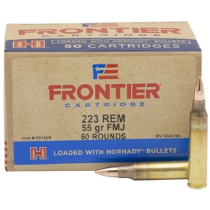 FRONTIER® 223 REM 55 GR FMJ (50 - ORIENTED) 50RD/BX 10BX/CS