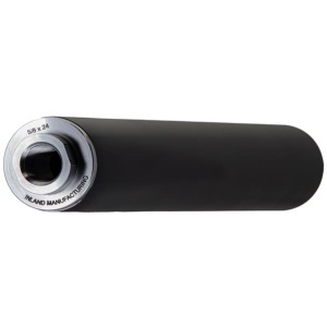 INLAND I-CAN II 7.5" Stainless Steel Black Ceramic 9mm Suppressor, 1/2x28 direct thread base