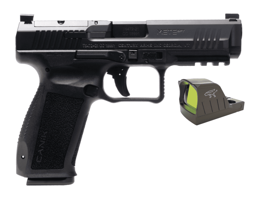 CENTURY CANIK METE SFT ONE SERIES 9MM BLK PSTL 4.46 BRL 1-18RD MAG W/ MECANIK MO1 OPTIC