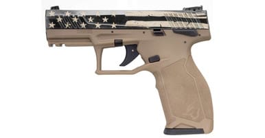 Taurus 1-TX22141-10USD TX22 .22LR 4.1" 10+1 FDE/US Flag Distressed Cerakote