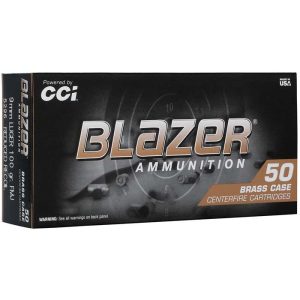 CCI 9MM LUGER 100GR FMJ BLAZER BRASS 50 RD/BX 20 BX/CS