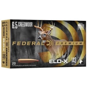 FEDERAL 6.5 CREEDMOOR 143 GR ELD-X 20 RD/BX 10 BX/CS