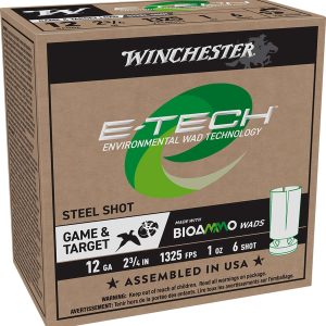 WINCHESTER 12 GA 2-3/4" #6 E-TECH BIOWAD 1 OZ 25 RD/BX 10 BX/CS