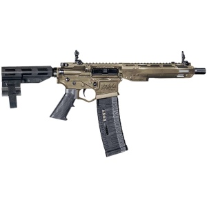 ATI ALPHA MAXX FDE 5.56 7.5" PISTOL W/7" POLY MLOK HANGUARD F/U SIGHTS W/BRACE 60RD