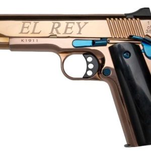 KIMBER CUSTOM EL REY 38 SUPER HI POLISH ROSE GOLD PVD, SAPPHIRE CONTROLS 1-7D MAG