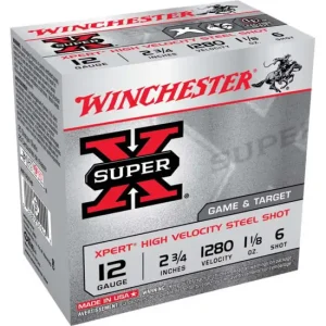 WINCHESTER 12 GA 2-3/4" #6.5 XPERT STEEL 1-1/8 OZ 25 RD/BX 10 BX/CS
