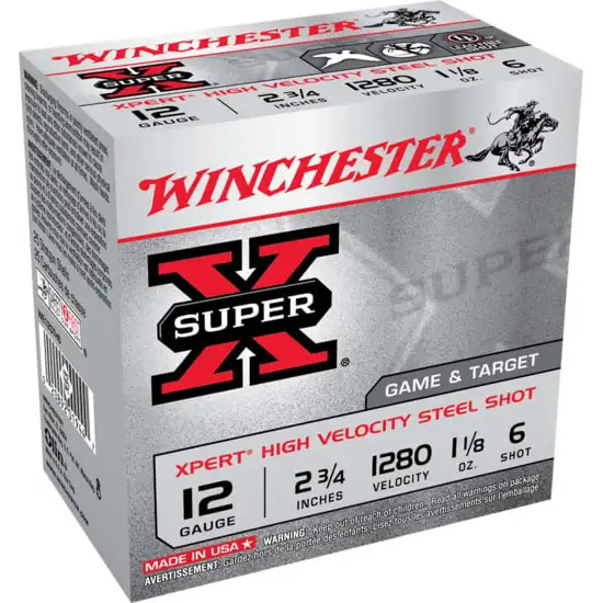 WINCHESTER 12 GA 2-3/4" #6.5 XPERT STEEL 1-1/8 OZ 25 RD/BX 10 BX/CS