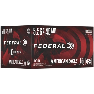 FEDERAL AE 5.56x45 55GR FMJ 100/BX 5BX/CS