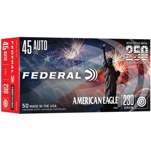 FEDERAL 45 AUTO 230GR FMJ USA BOX 250TH 50RD/BX 20BX/CS