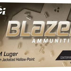 CCI 9MM LUGER 124GR BLAZER BRASS JHP 50RD/BX 10BX/CS