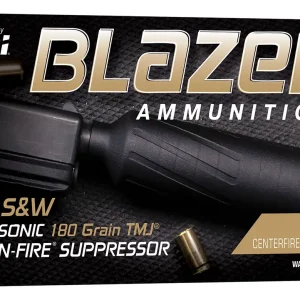 CCI 40 S&W 180GR TMJ BLAZER BRASS CLEAN-FIRE SUPPRESSOR 50RD/BX 10BX/CS