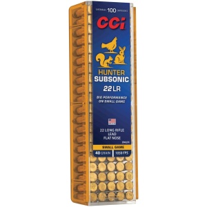 CCI  22LR 40GR SGB 1050 FPS SUB  100CT 100RD/BX 50BX/CS