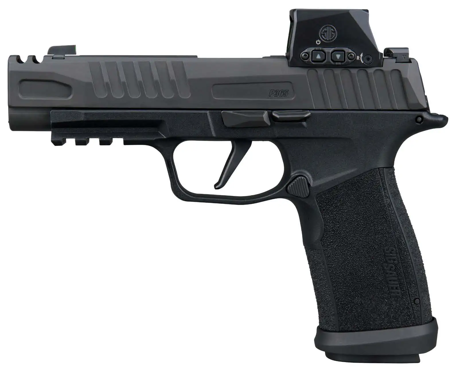 SIG SAUER P365 FUSE COMP ROMEO  SIG LOC  9MM PISTOL 3.7" COMP, BLACK 2-21RD 1-17RD MAG
