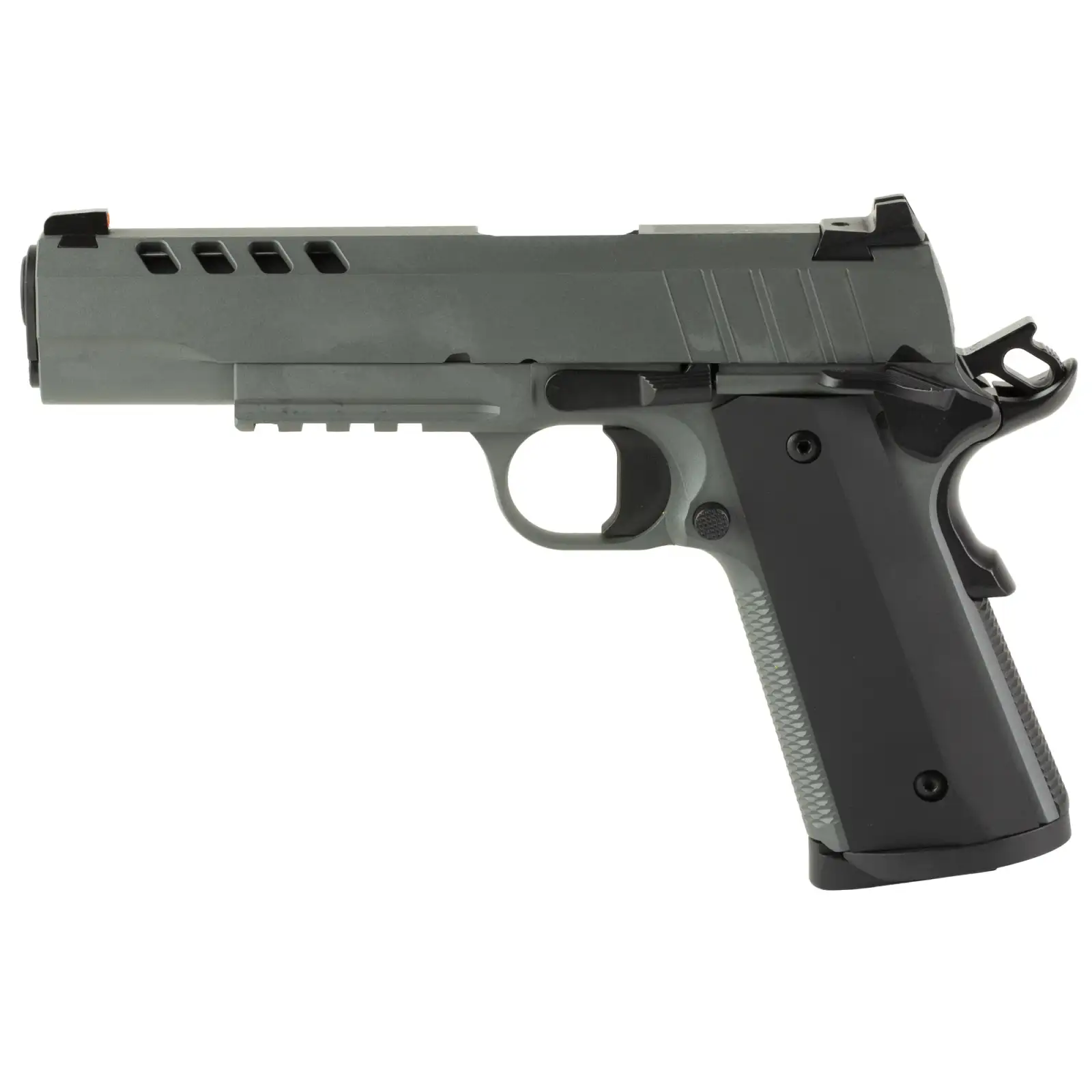TISAS 1911 45ACP 5" NIGHT STALKER, GREY, RAIL, 2-8RD