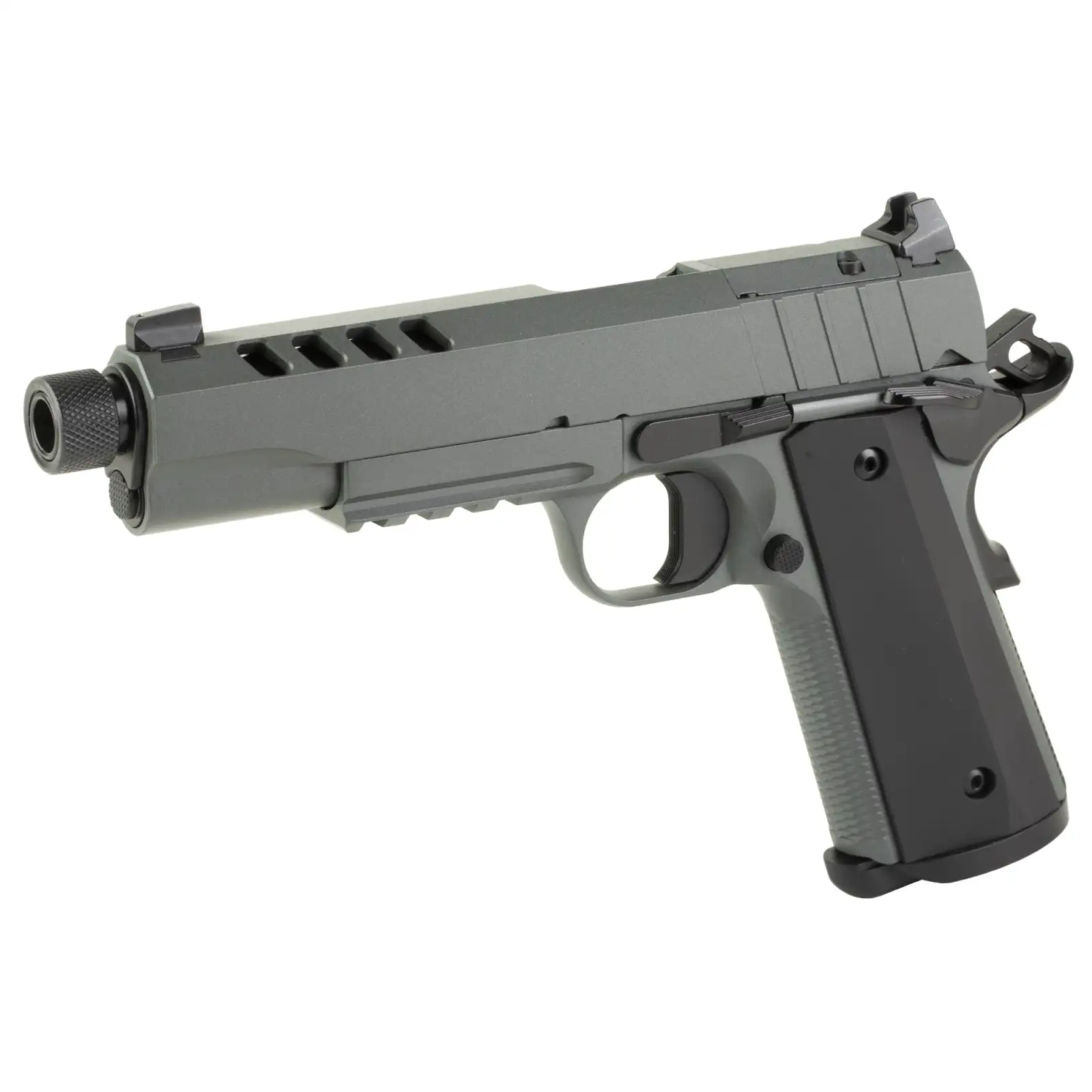 TISAS 1911 10MM 5" NIGHT STALKER SF, GREY, RAIL, 2-8RD - Image 3