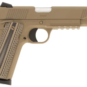 TISAS 1911 45ACP 5" RAIDER, FDE, RAIL, G10, 2-8RD