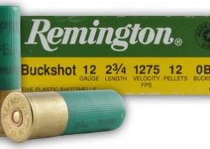 Remington 12 Gauge Ammunition 12B0 2-3/4" 0 Buck 12 Pellet 5 rounds