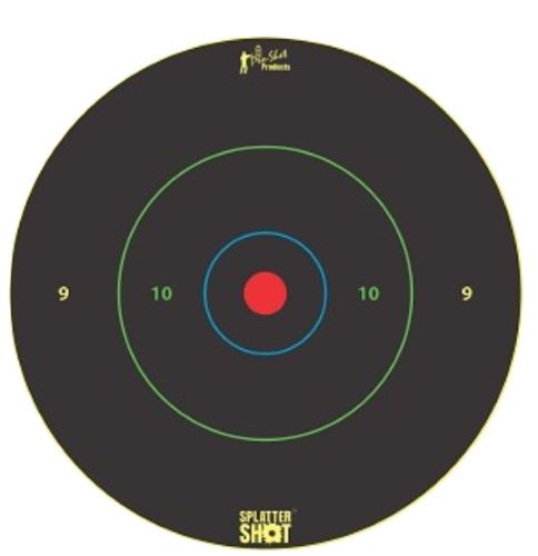 SPLATTER SHOT TARGET 12" - BULLSEYE MULTI-COLOR 5PK