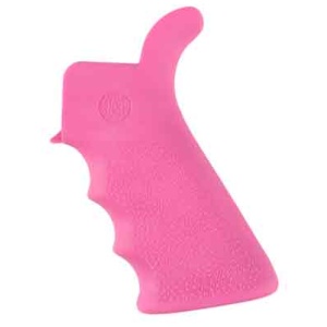 HOGUE AR-15 BEAVERTAIL GRIP - W/FINGER GROOVES PINK