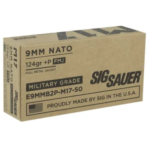 SIG SAUER V-CROWN M17 ELITE BALL 9MM 124GR FMJ 50RD BX