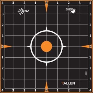 ALLEN EZ AIM SPLASH ADHESIVE - GRID TARGET 6-PK 8"X8"