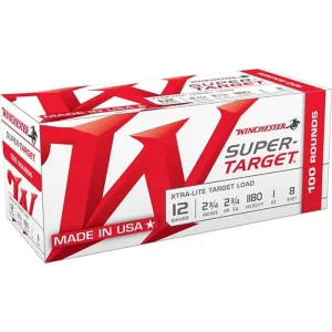 WINCHESTER 12 GA 2-3/4" #8 SUPER-TARGET XTRA-LIGHT TARGET 1 OZ 100 RD/BX 2 BX/CS