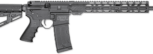Rock River Arms OP1500 LAR-15M Operator ETR Carbine 5.56x45mm NATO 16" Barrel, 30+1 Optic Ready, Overall Black, RRA NSP-2 Carbine Stock & Hogue Rubber Beavertail Grip Right Hand
