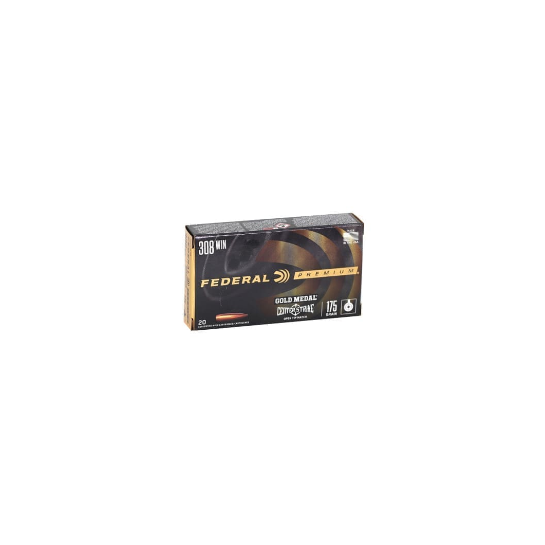 Federal 308 Winchester Ammunition Gold Medal Center Strike GM308OTM2 175 Grain Open Tip Match 20 Rounds - Image 2