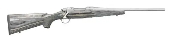 RUGER HAWKEYE LAMINATED COMP 243WIN 16.5" MT STS, BLK LAM STOCK, 4RD