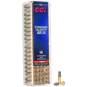 CCI 22 LR STANDARD VELOCITY  40GR LRN 100 RD/BX 50 BX/CS