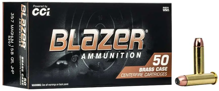 CCI 357 MAG 158 JHP BLAZER BRASS 50 RD/BX 20 BX/CS