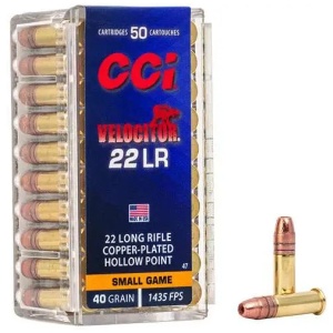 CCI 22 LR VELOCITOR 40GR CPHP 50 RD/BX 100 BX/CS