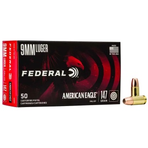 FEDERAL 9MM LUGER 147GR FMJ FP 50 RD/BX 20 BX/CS