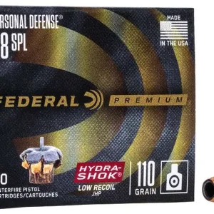 FEDERAL 38 SPL 110GR HYDRA-SHOK JHP 20 RD/BX 10 BX/CS