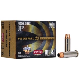 FEDERAL 38 SPL 110GR HYDRA-SHOK JHP 20 RD/BX 10 BX/CS