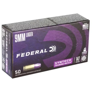 FEDERAL AE 9MM 147G SYNTEC MTCH TSJ 50RD BX 10/CASE