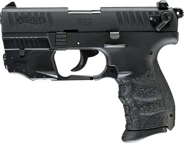 WALTHER P22Q 22LR PISTOL 3.42" BLACK LASER SET 10RD