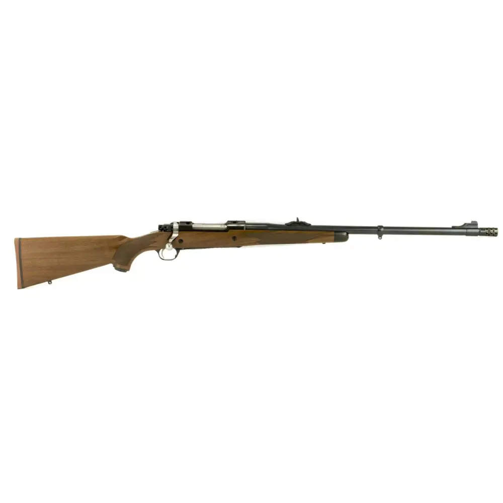 RUGER HAWKEYE AFRICAN 375 RUGER 23" SATIN BLUED BBL, 3RD, THREADED 5/8X18, AMERICAN WALNUT