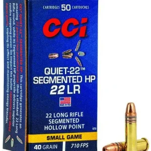 CCI 22 LR 40GR SEGMENTED HP "QUIET 22" 50 RD/BX 100 BX/CS