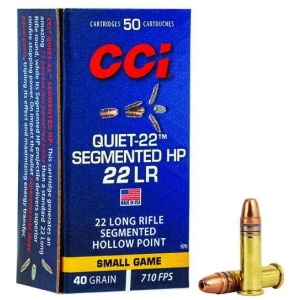 CCI 22 LR 40GR SEGMENTED HP "QUIET 22" 50 RD/BX 100 BX/CS