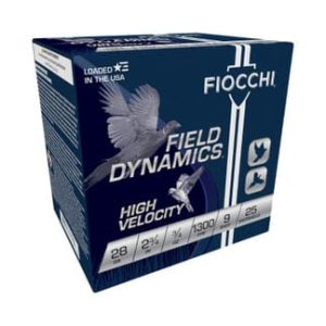 Fiocchi 28 Gauge Ammunition 28HV9 2-3/4" #9 Chilled Lead Shotshell 3/4 oz 1300 fps Case of 250 Rounds