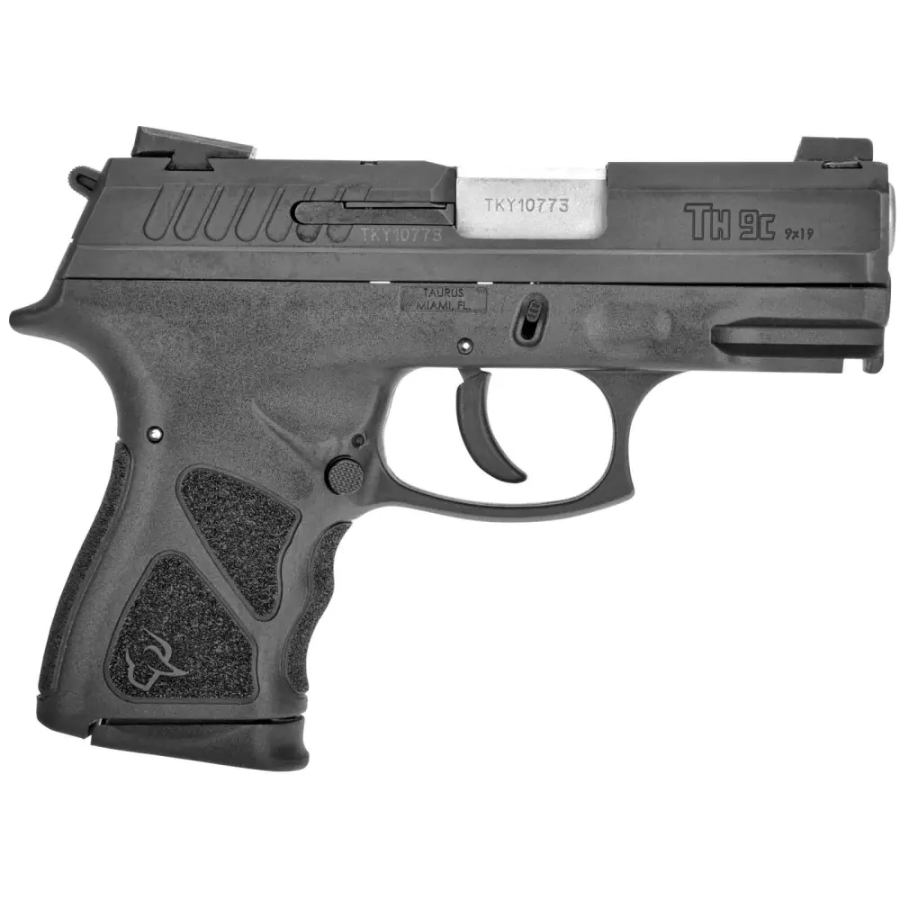 TAURUS TH9 9MM COMPACT BK/BK 3.54" 1X17