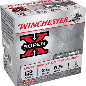 WINCHESTER 12 GA 2-3/4" #6 XPERT HV STEEL GAME 1 OZ 100 RD/BX 2 BX/CS