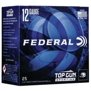 FEDERAL TOP GUN 12GA 2-3/4” 1OZ 1,250 FPS 7.5 25 RD/BX 10 BX/CS