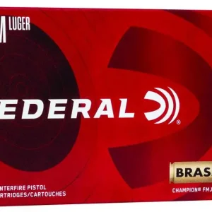 FEDERAL 9MM LUGER 115GR FMJ CHAMPION  50 RD/BX 20 BX/CS