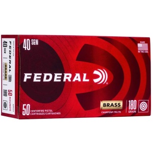 FEDERAL 40 S&W 180GR FMJ 50 RD/BX 20 BX/CS